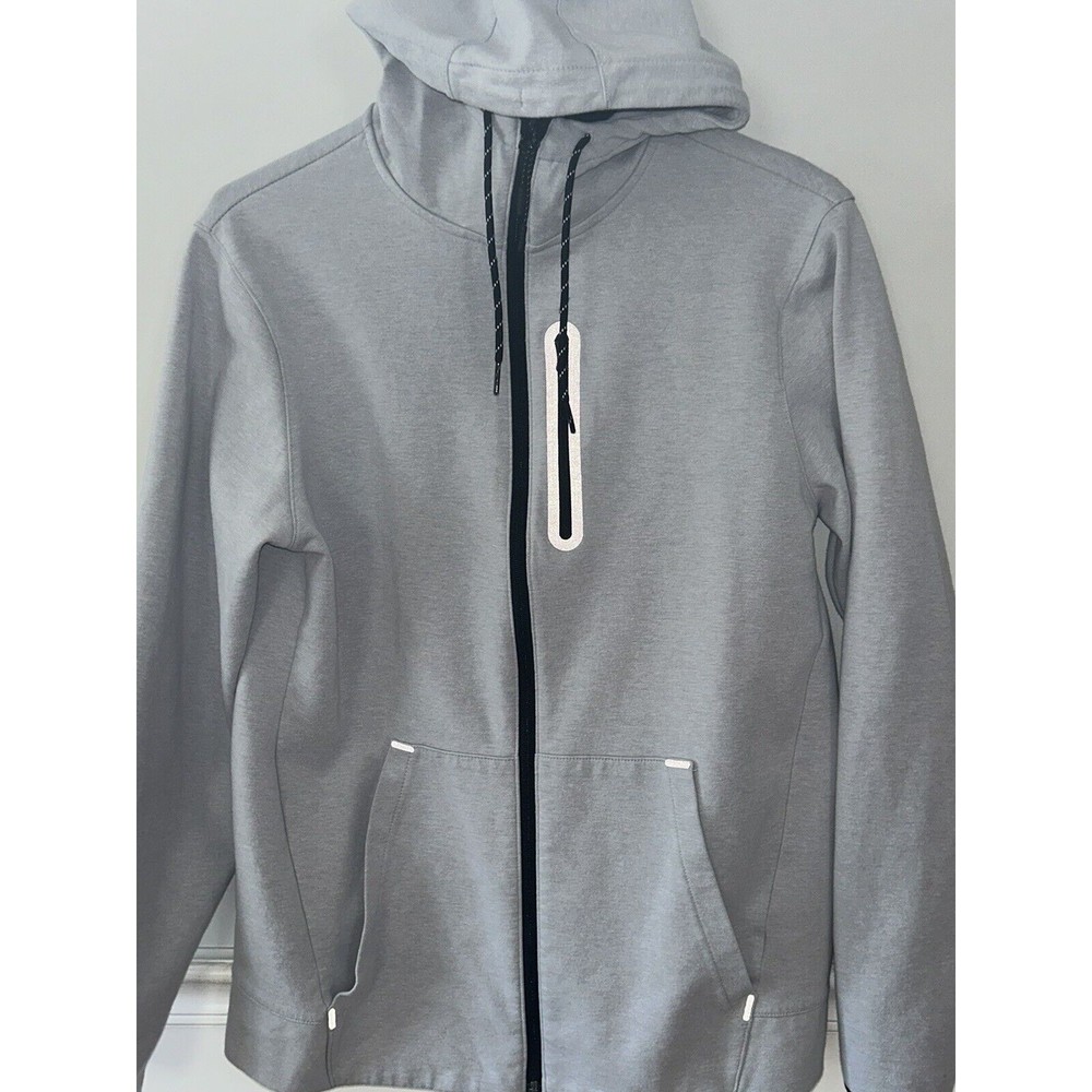 Old Navy Men's Gray Full Ziplong Sleeve Light Jacket Cotton Fleece Size Medium